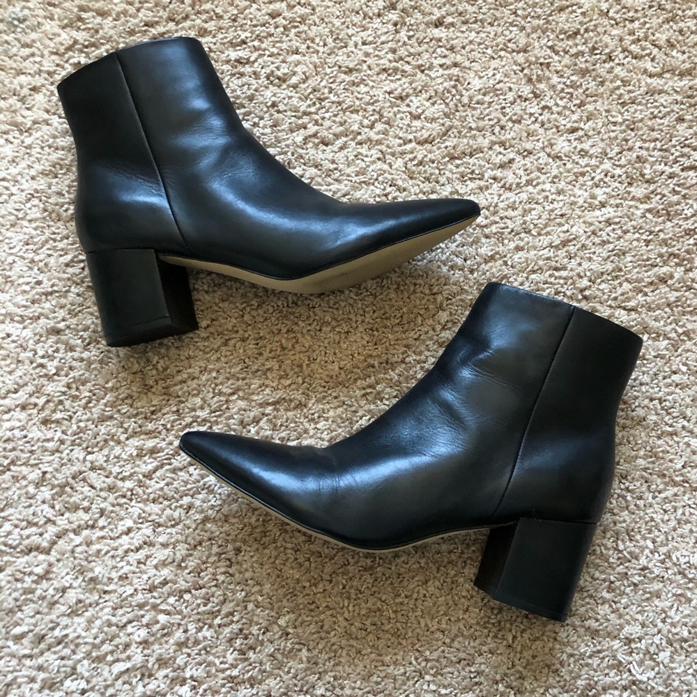 Marc Fisher Jelly Pointed Toe Leather Bootie